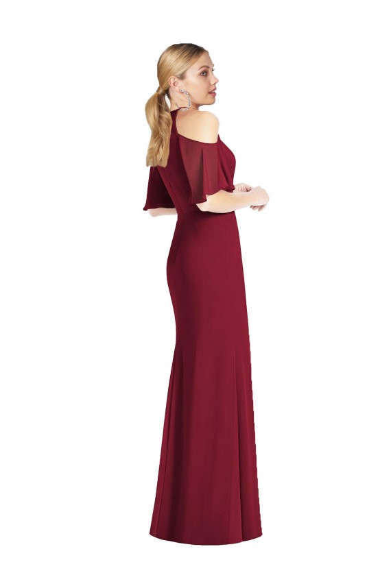 Discount Halter Neck Soft Chiffon Sage Long Maxi Evening Dress UK